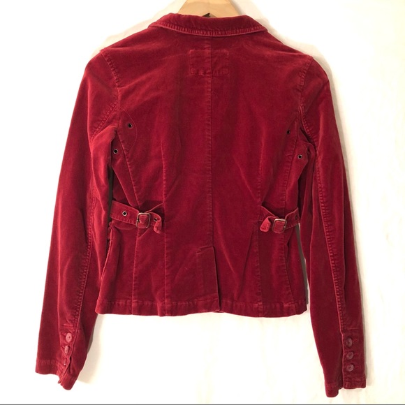 SOLD! AEO Red Velvet Jacket w/ Pockets- XS - Picture 2 of 7